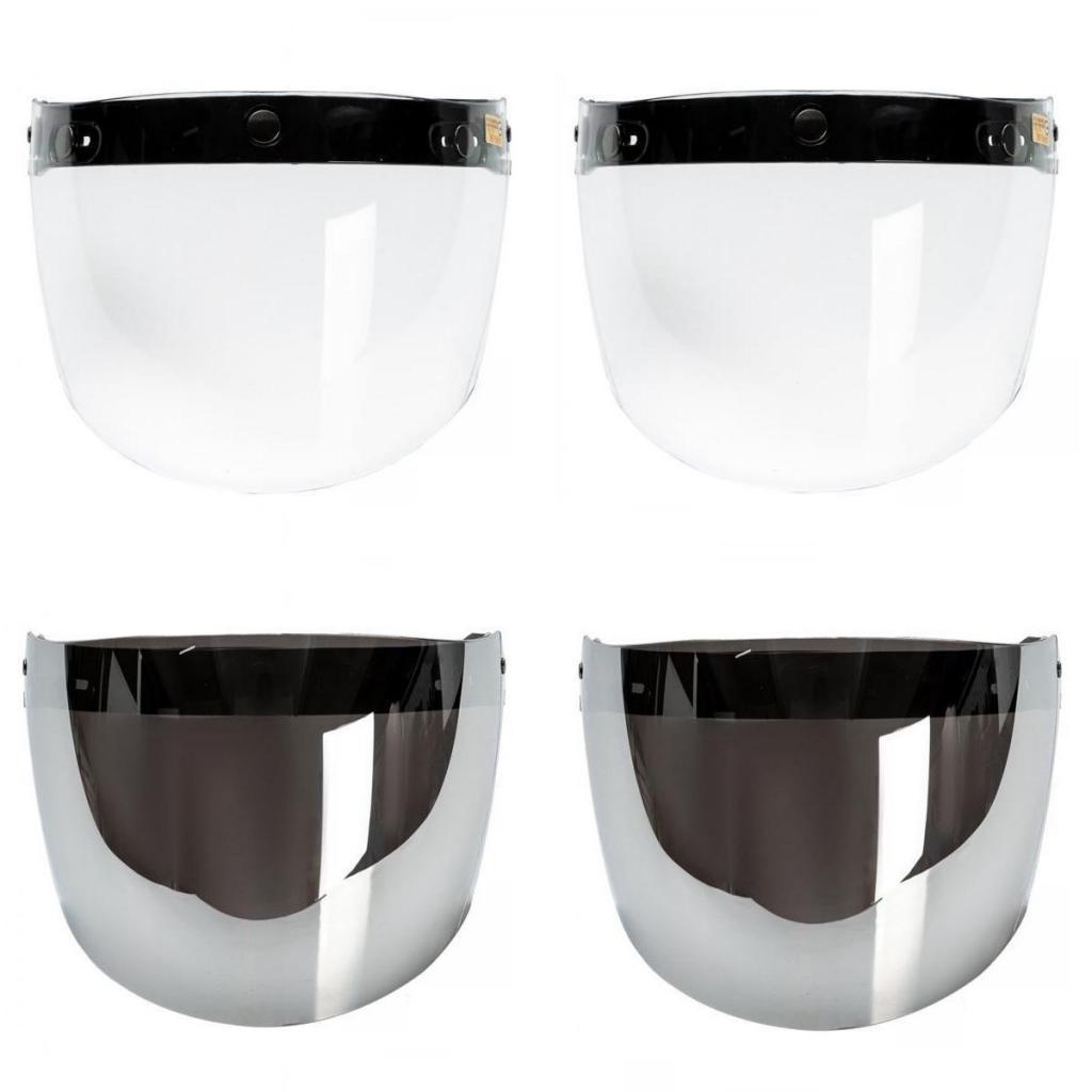 2Pcs Retro Open Face  Visor Wind  Lens Anti-fog Anti-scratch