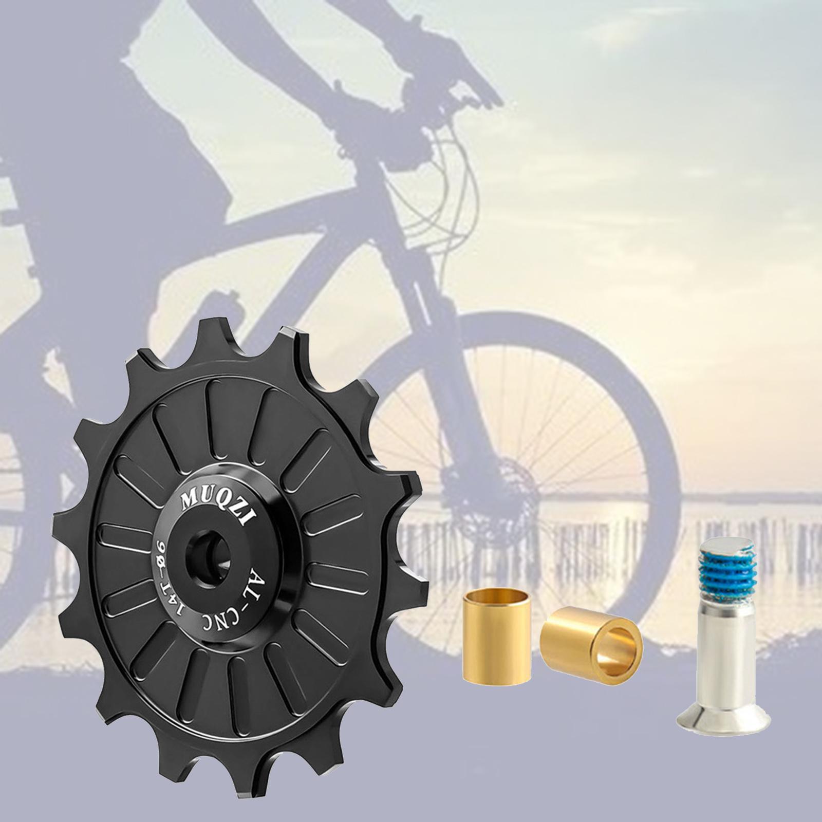 2x Bike Guide Wheel, Aluminum Alloy Rear Derailleur Jockey Wheel Rear Derailleur Pulley Bike Accessories