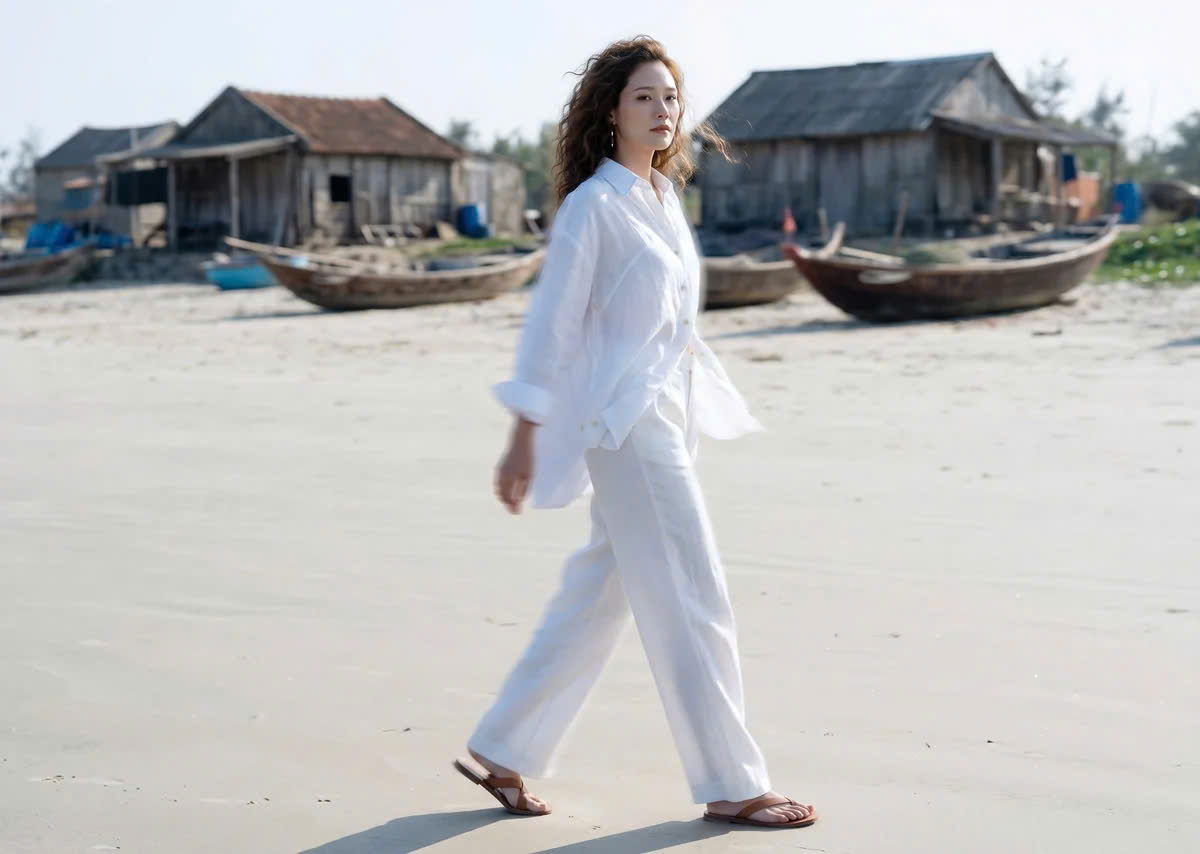 Áo Sơ Mi Oversize Linen Trắng Sương Top175 Thời trang Hity