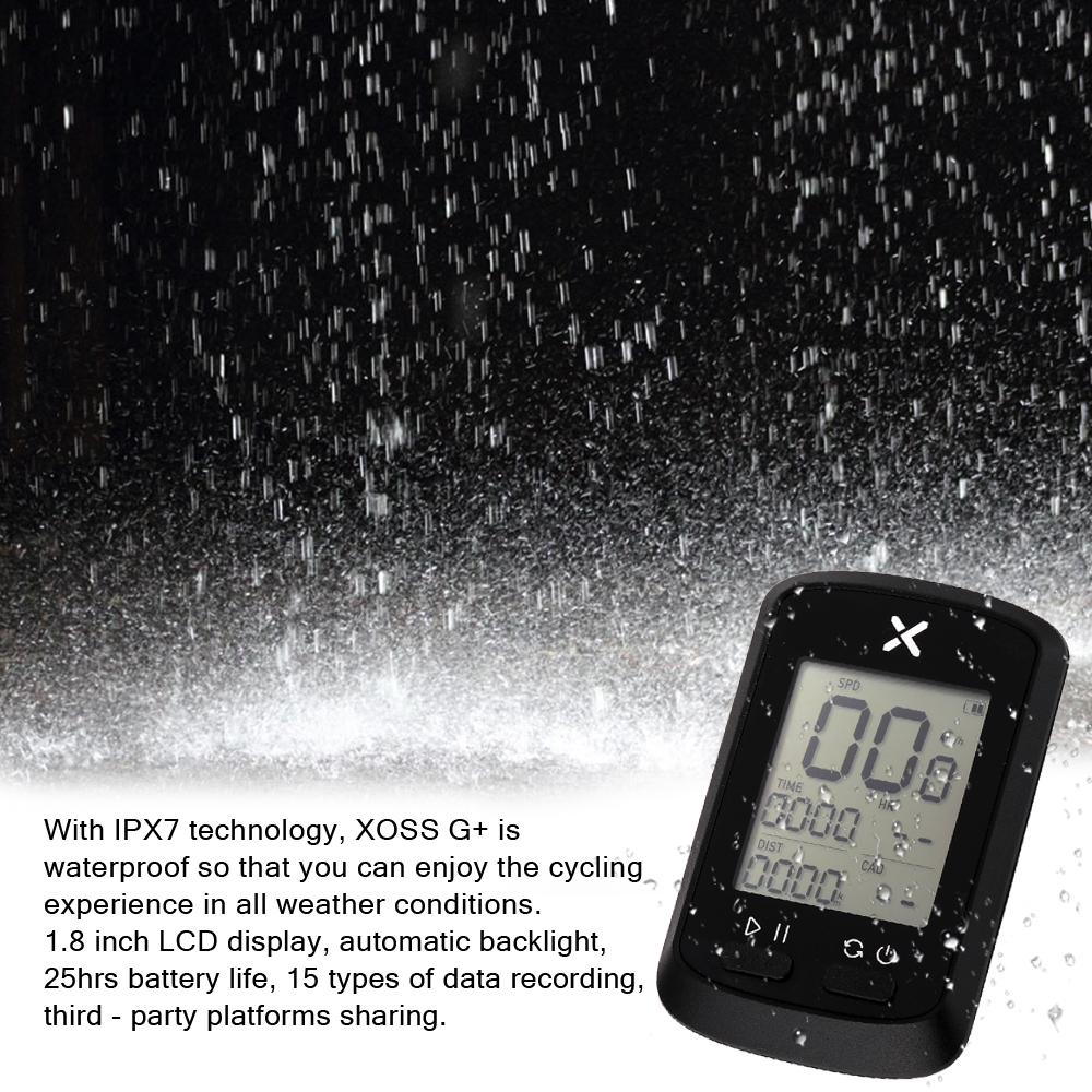 Máy đo tốc độ GPS không dây có nắp bảo vệ cảm biến nhịp có đèn nền BT ANT
