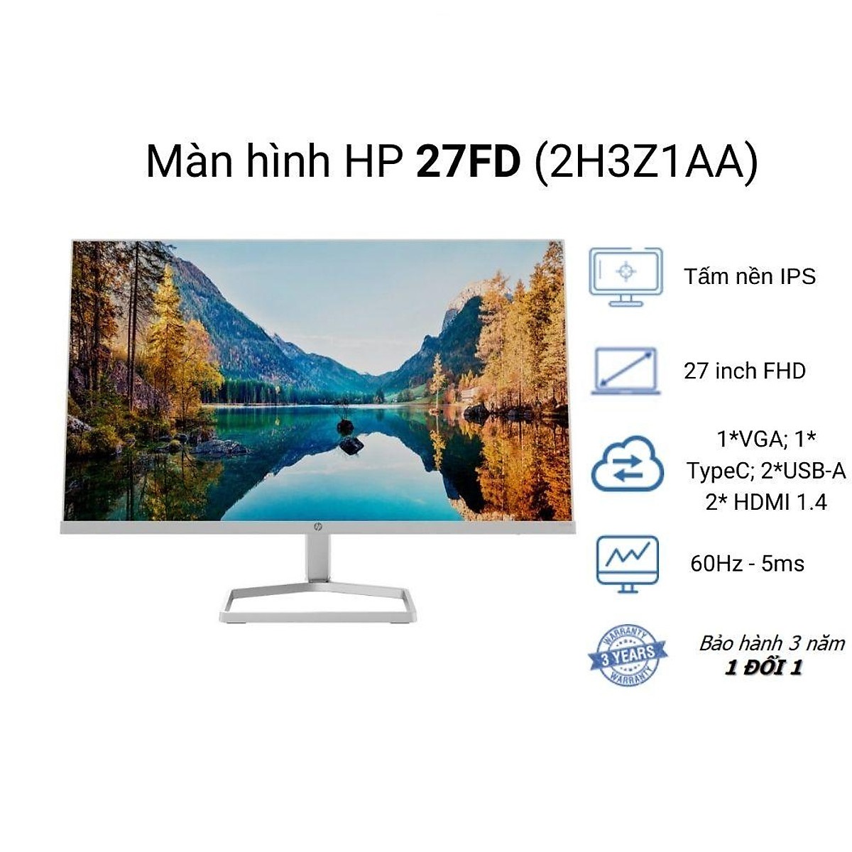 Màn hình HP M27F / M27FW / M27FQ/ M27FD 27 inch FHD IPS 60Hz - Hàng Chính Hãng