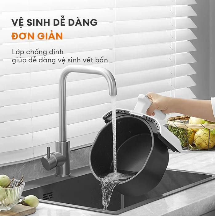 Nồi chiên không dầu điện tử GAABOR GA-E45A dung tích 4,5L công suất 1400W - Hàng Chính Hãng - Chỉ Giao Hà Nội