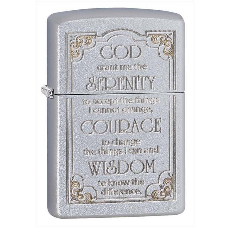 Bật Lửa Zippo Serenity Prayer Satin Chrome 28458