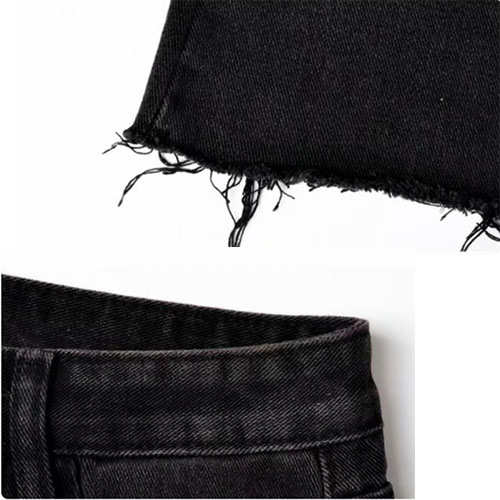 Chân váy jean chữ A dáng dài màu đen Quảng Châu size S - 2XL nữ CV218