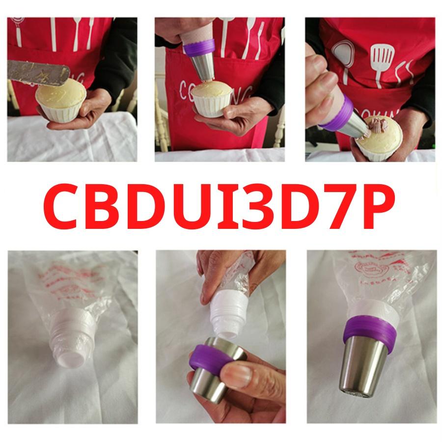 Đui Bắt Kem 3D Hoa Tulip Combo 7 Đầu Kiểu Nga Làm Bánh Kem Trang Trí Sinh Nhật - CBDUI3D7P