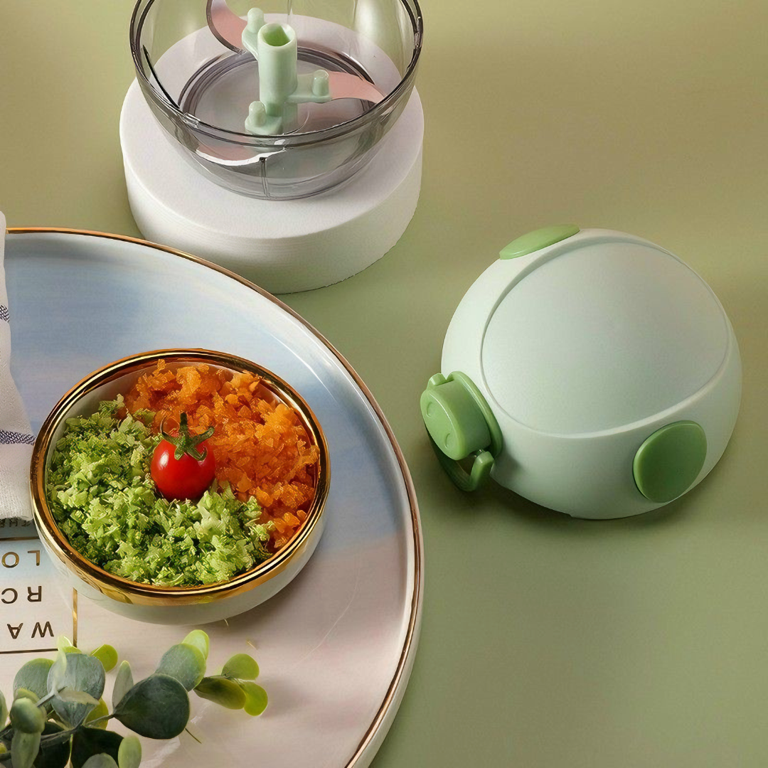 Máy xay tỏi ớt KG84 cầm tay mini xay đồ ăn dặm cho bé rau củ quả hình con heo dễ thương 180ml (Tặng kèm 1 món quà tri ân)- Hàng chính hãng