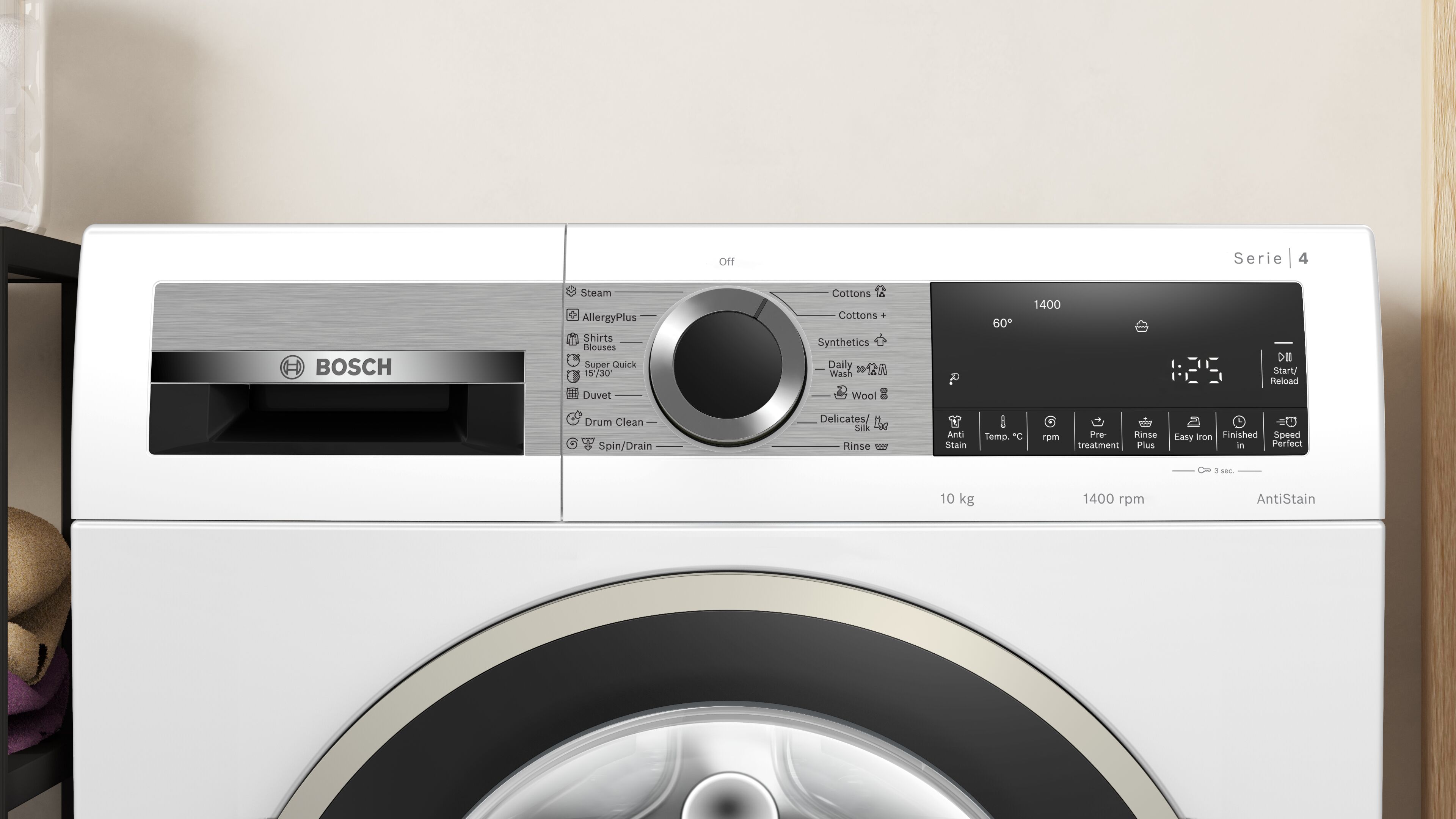 Hình ảnh Máy giặt Bosch 10Kg WGA25400SG - Series 4 - Hàng chính hãng
