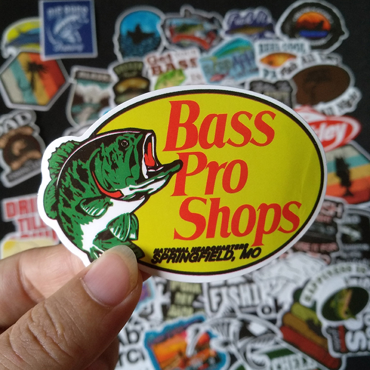 Bộ Sticker dán cao cấp chủ đề CÂU CÁ - FISHING - Dùng dán Xe, dán mũ bảo hiểm, dán Laptop...
