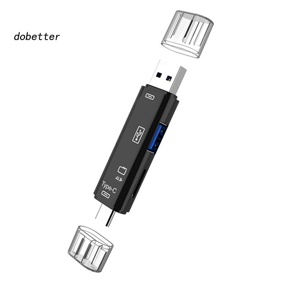 Đầu Đọc Thẻ Nhớ 5 Trong 1 Usb 3.0 Type-C Micro Otg Tf