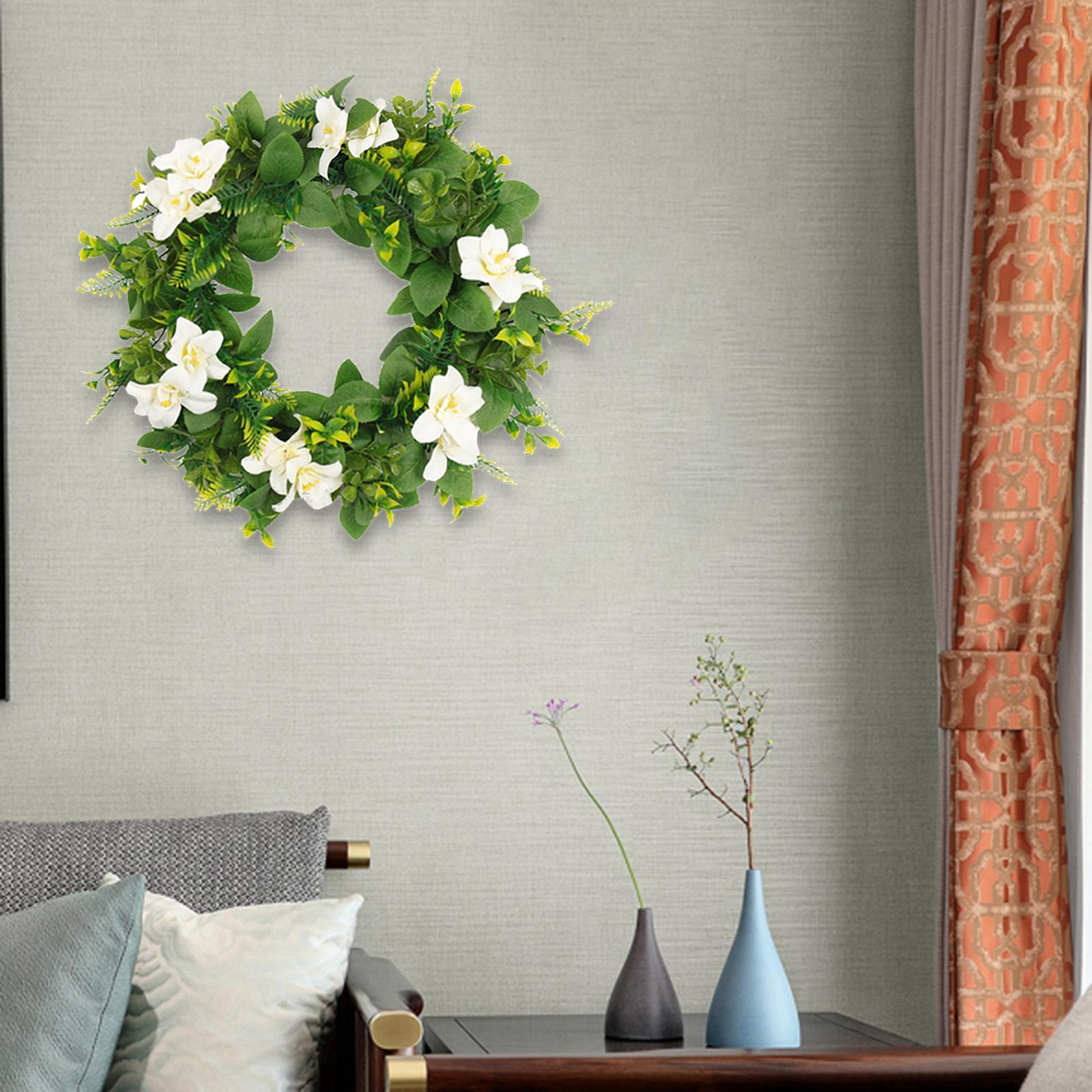 Artificial Flower Wreath for Front Door Floral Wreath for White