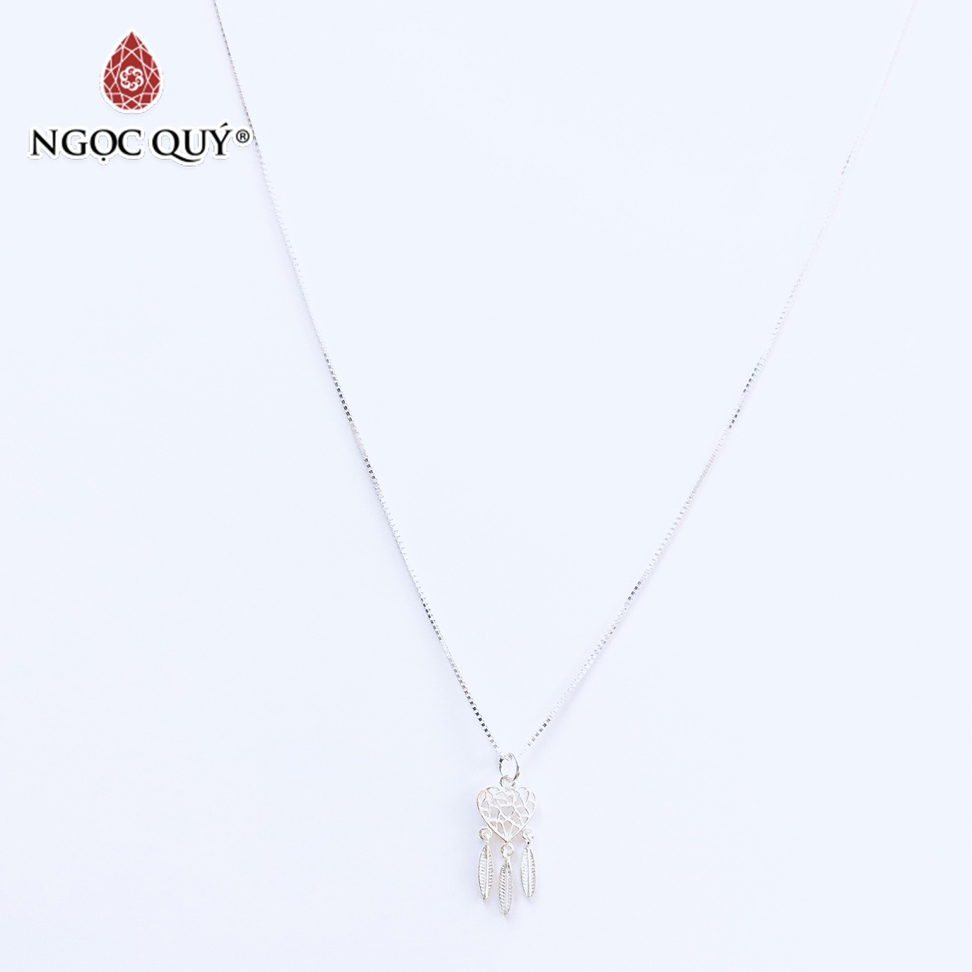 Dây chuyền bạc mặt dreamcatcher hình trái tim - Ngọc Quý Gemstones