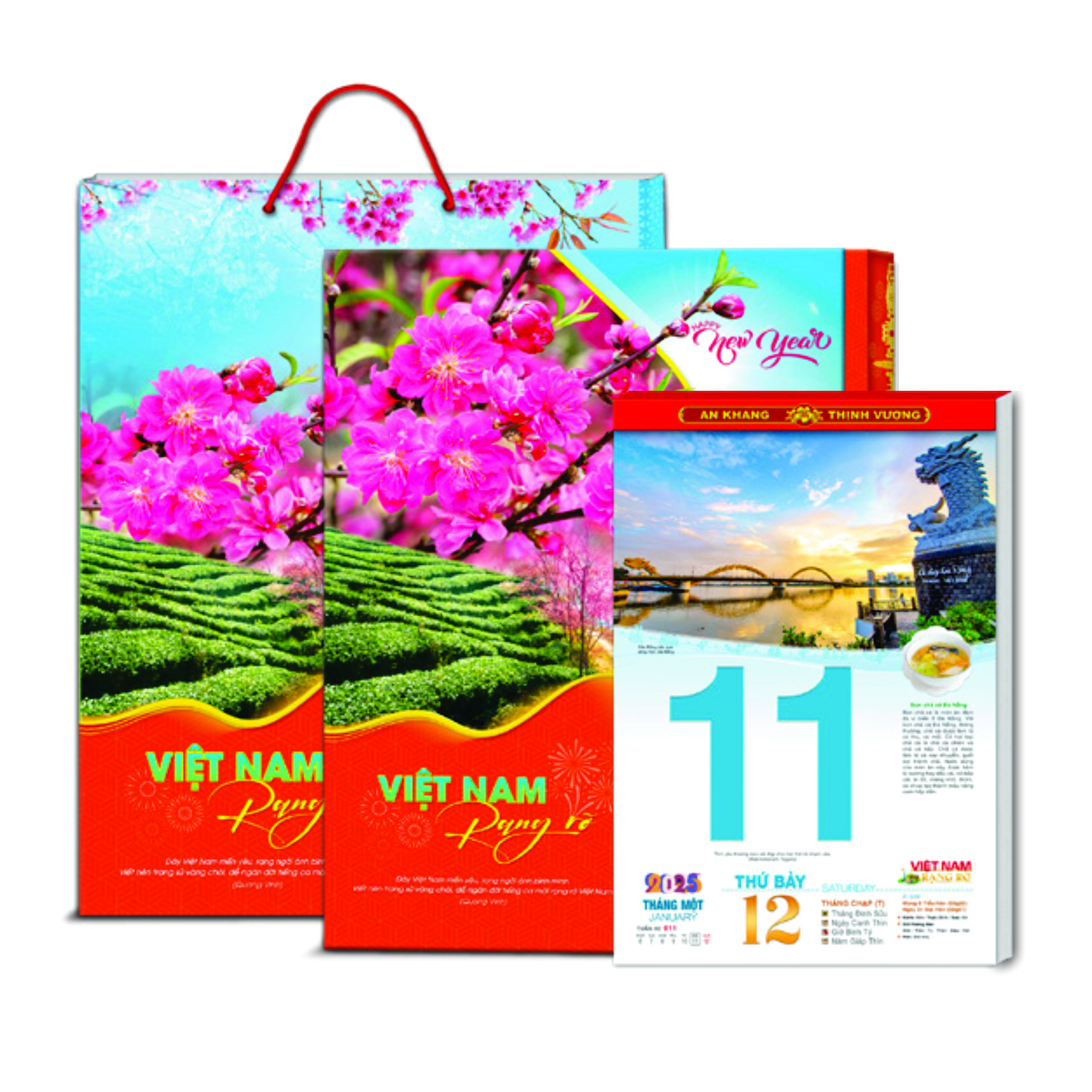 Lịch Bloc 2025 - Việt Nam rạng rỡ (20x30 cm) - MS08