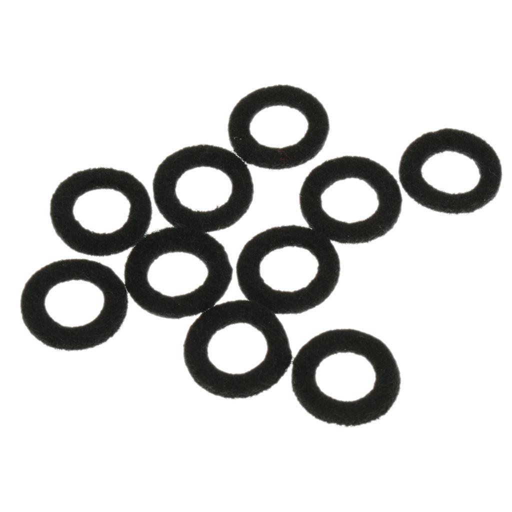 10pcs/pack Trumpet Wool Felts Washer Cushion for Trumpeter - Black
