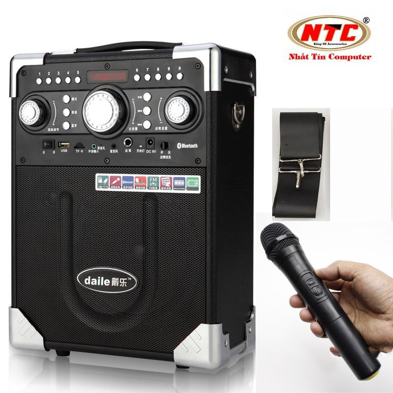 Loa Buetooth cao cấp hát Karaoke Daile S8 - tặng kèm micro không dây (Đen)