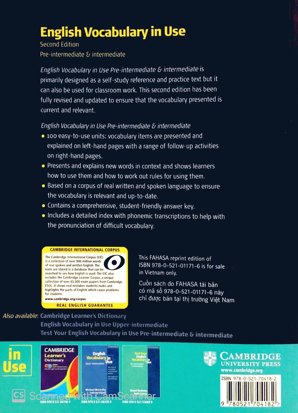 English Vocabulary In Use - Pre-intermediate & Intermediate