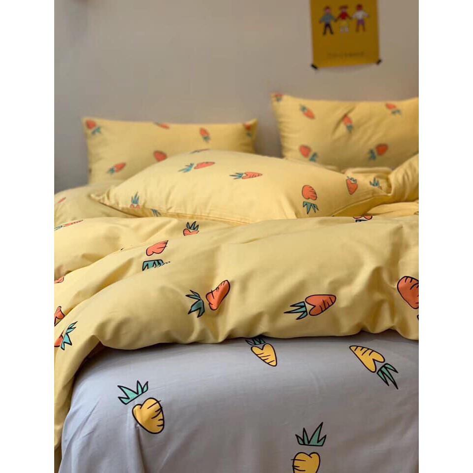 Set Chăn Ga Gối Cotton Living Cao Cấp