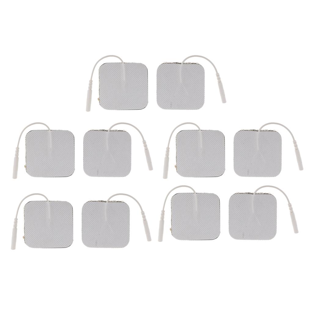 10pcs Replacement Massage Pads for Massagers Electrode Pad 2x2Inch