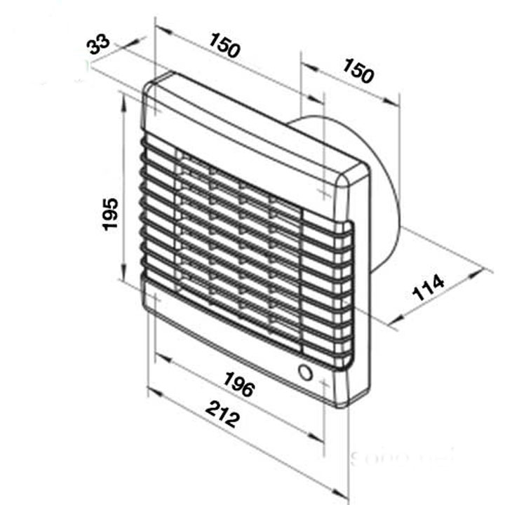 Quạt Thông Gió Gắn Tường Vents 150 M1- Hàng Chính Hãng