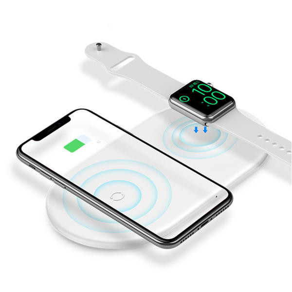 Đế sạc nhanh không dây 2 trong 1 cho điện thoại và Apple Watch 1 / 2 / 3 / 4 / 5 hiệu Baseus Dual Smart Wireless Charging (hỗ trợ công suất lên tới 10W, Wireless Quick charge) - Hàng nhập khẩu