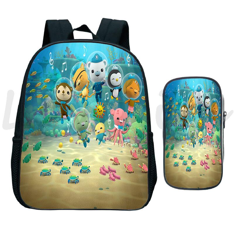 Hoạt Hình Các Octonauts Mẫu Giáo Ba Lô Cho Bé Mầm Non Túi Trẻ Em Schoolbag Bé Trai Bé Gái 2 Set Sinh Đựng Kawaii Mochila