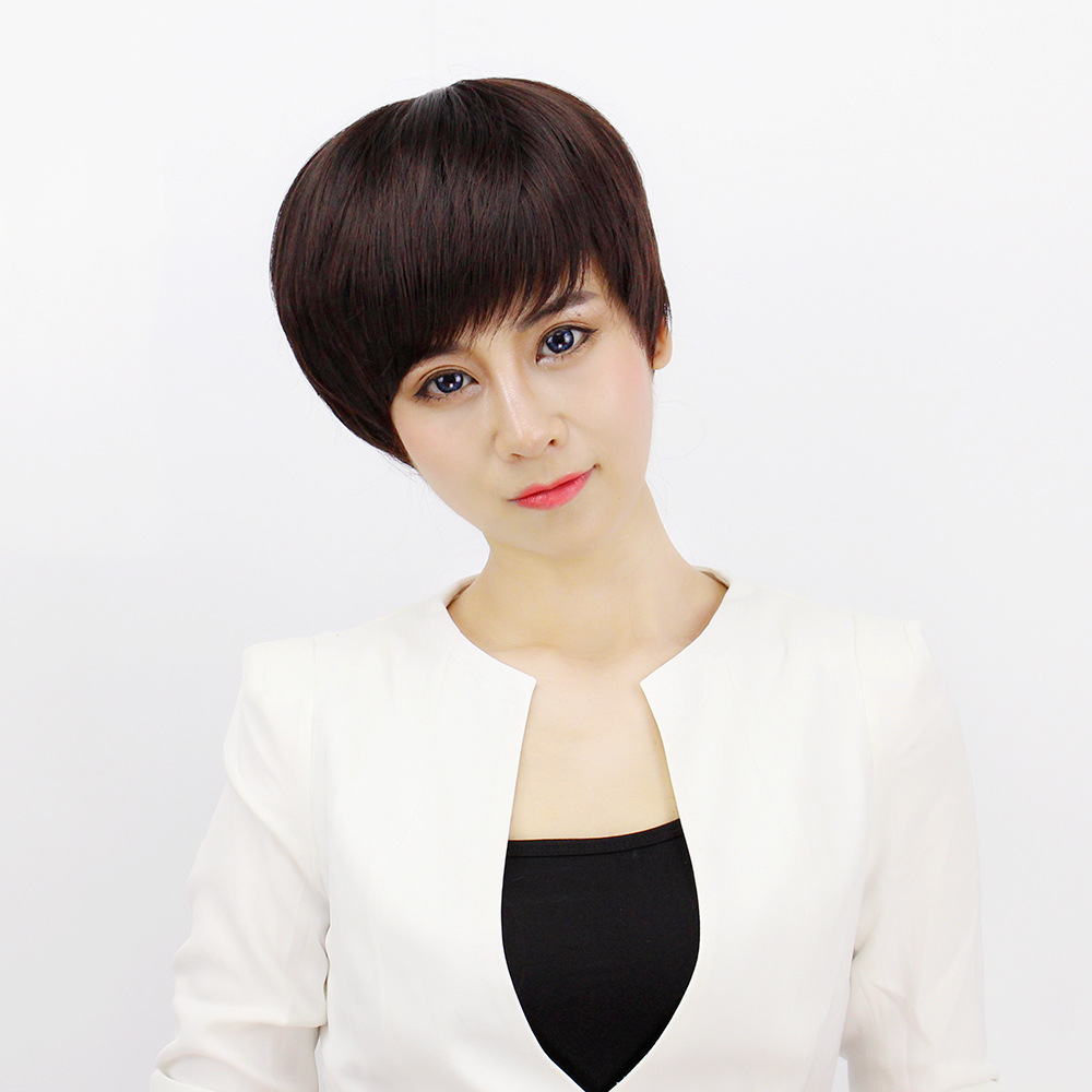 Tóc tomboy cao cấp D90 ️FREESHIP️ tóc tém ngắn cả đầu, tóc giả nguyên đầu nữ