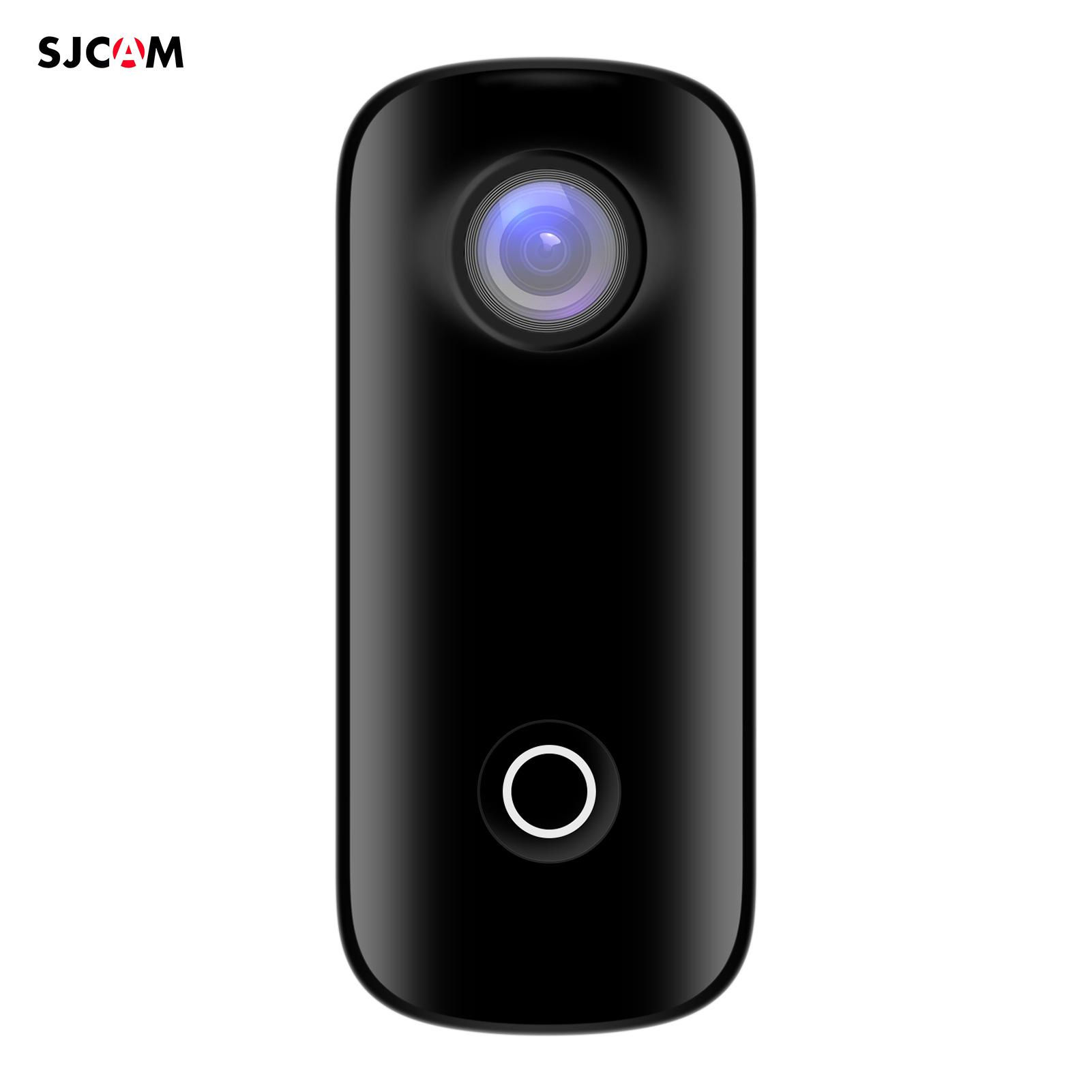 SJCAM C100+ Mini Action Camera 2K 30fps Video Digital Camera H.265 WiFi Connection with Waterproof Case Back Clip Lanyard