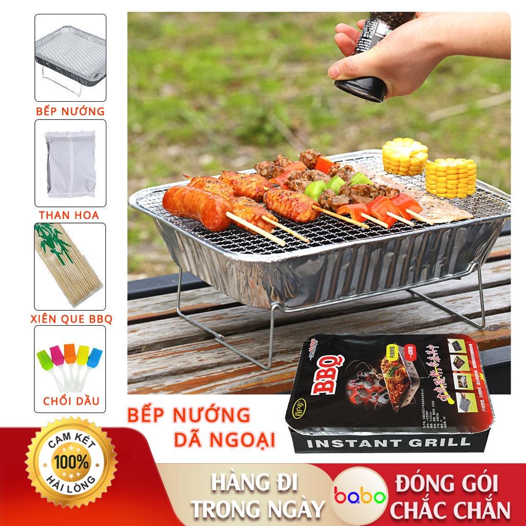 Lò nướng BBQ dùng một lần Du lịch Dã ngoại tại nhà Lò nướng than di động ngoài trời