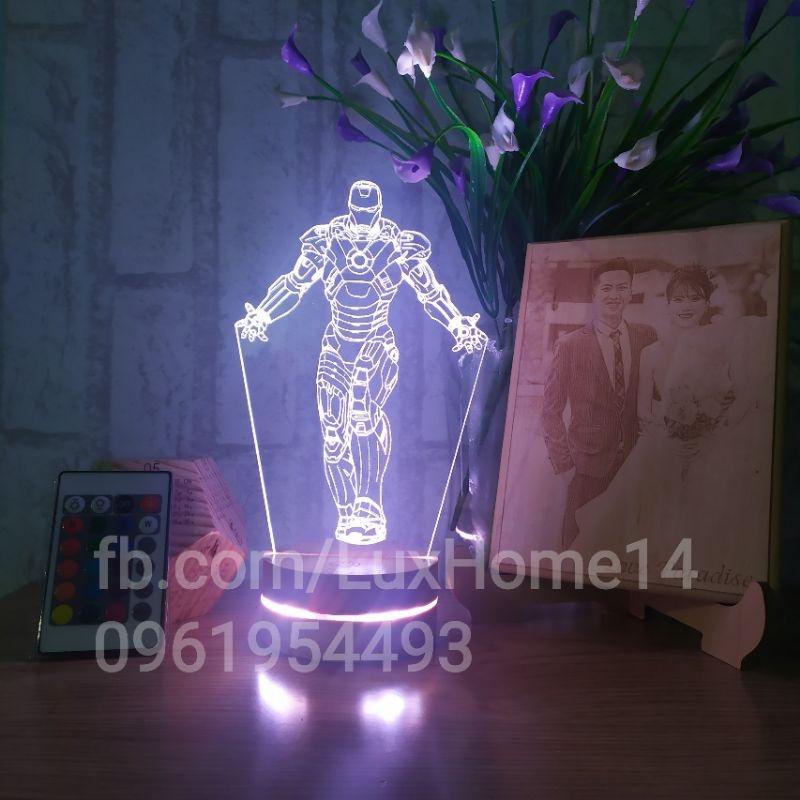 Người Sắt Ironman - Đèn Led 3D 16 Màu Có Kèm Điều Khiển Cực Chất Bền Đẹp
