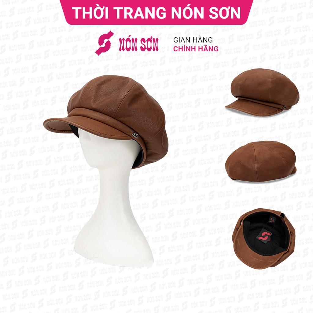 Mũ kết da lưỡi trai nam nữ NÓN SƠN chính hãng MC012D-NU1