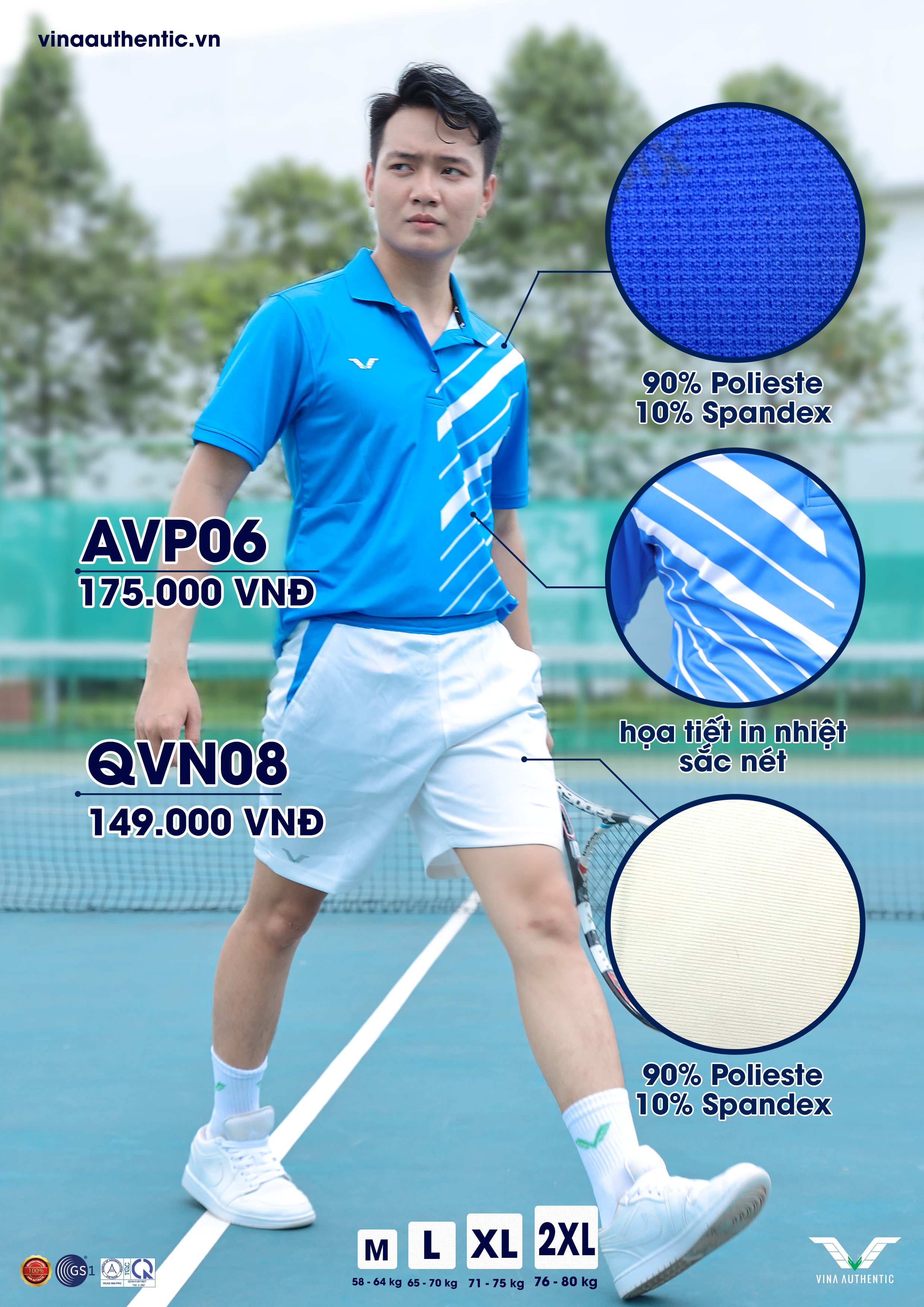 [MUA 1 TẶNG 1] Set bộ thể thao nam TENNIS NEWP06 cao cấp, chất lượng, chuẩn form, hàng chính hãng