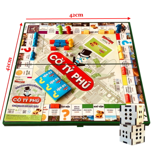 Cờ Tỉ Phú Monopoly – Cờ Tỷ Phú Vui Nhộn Cao Cấp, An Toàn Cỡ Cực Đại 42x42 – Hàng Chính Hãng