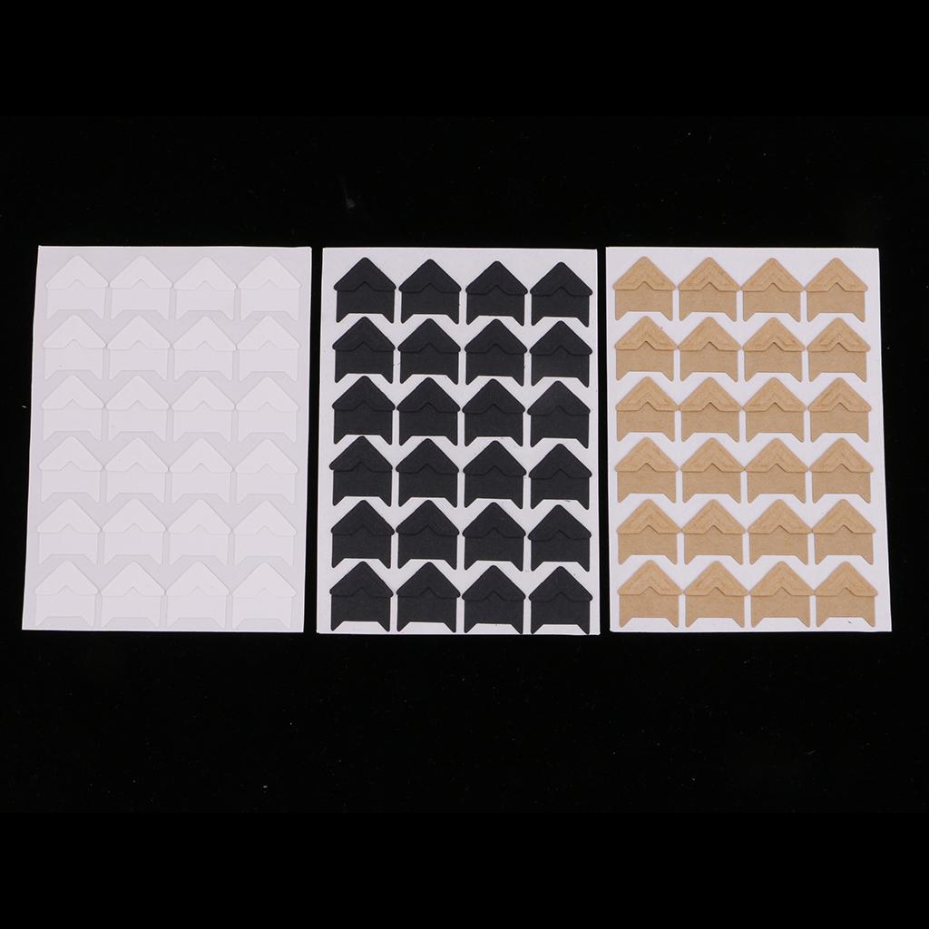 6 Pieces Photo Mounting Sticker Paper Corner Stickers for Scrapbooking Album