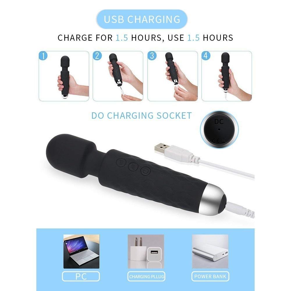 Máy Mát Xa Mặt Cầm Tay 20 Chế Độ Hết Pin Có Thể Sạc Lại - Hàng Massage Cao Cấp Nhất (Giao Hoả Tốc ở SG)
