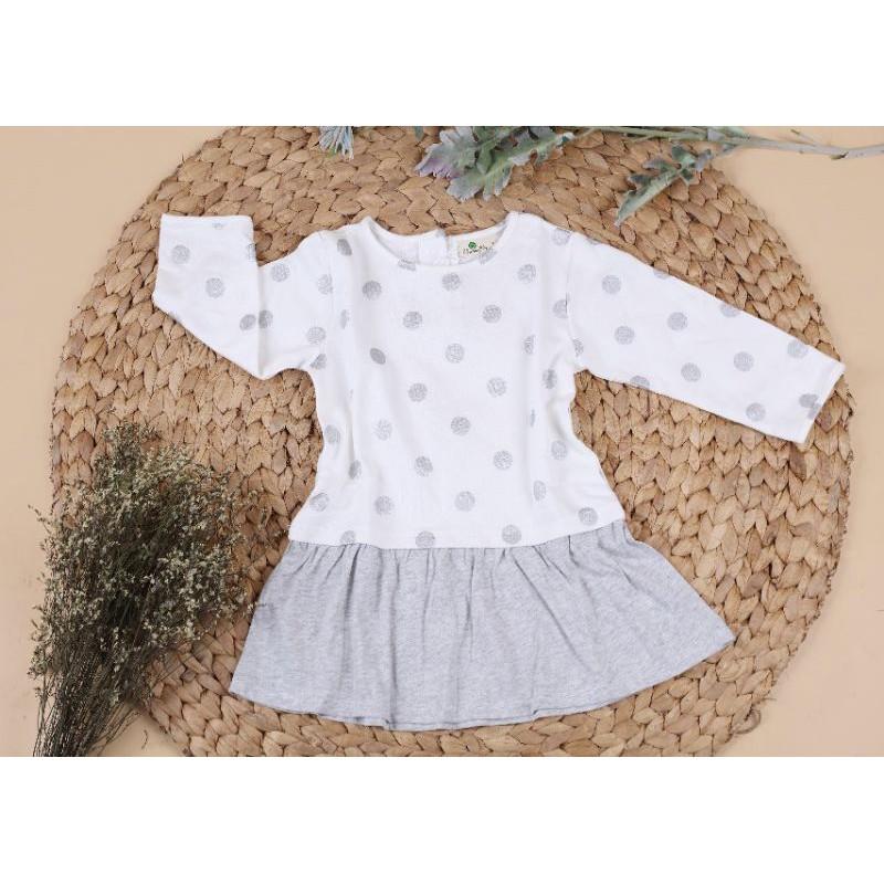 Váy nỉ da cá thu đông phối cotton dài tay họa tiết bé gái 2-12T. Chất nỉ da cá dày dặn.Quần áo trẻ em, thời trang trẻ em