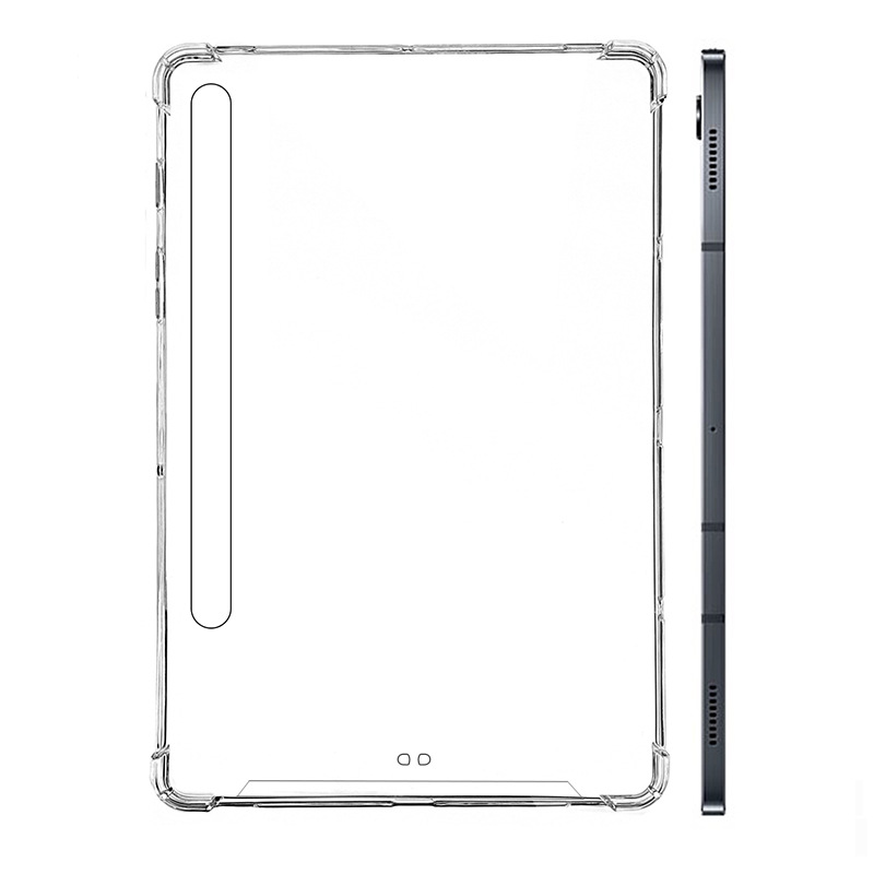 Ốp lưng trong suốt silicon dùng cho Samsung Tab S7 FE - Hàng nhập khẩu