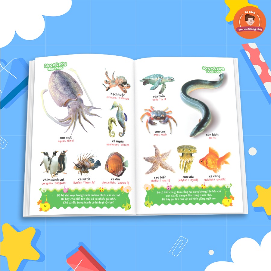 Sách: Combo 2 Cuốn Từ Điển Tranh Về Rau - Củ - Quả - Hoa + Từ Điển Tranh Về Các Con Vật