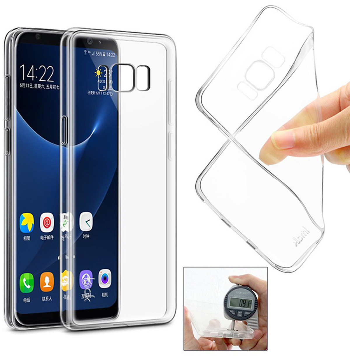 Ốp lưng Silicone dẻo trong suốt Samsung Galaxy S8 Plus loại A+ - Hàng Cao Cấp