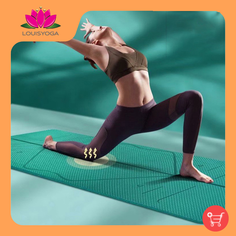 Thảm tập yoga gym định tuyến 8mm chất liệu TPT an toàn khi sử dụng dộ bám cao