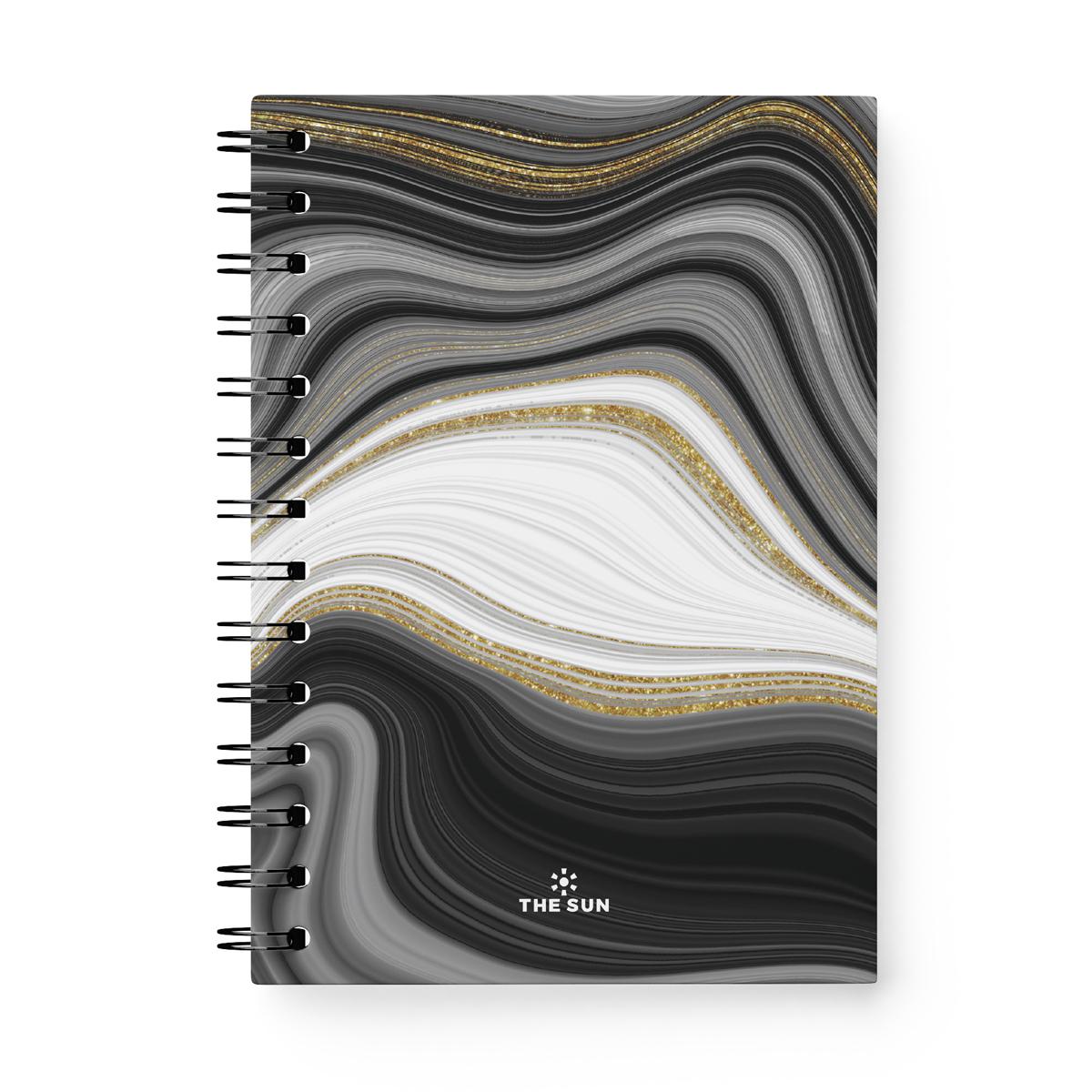 Sổ Lò Xo Bìa Cứng Marble B6 - Kẻ Ngang - 160 Trang 80gsm - The Sun 04
