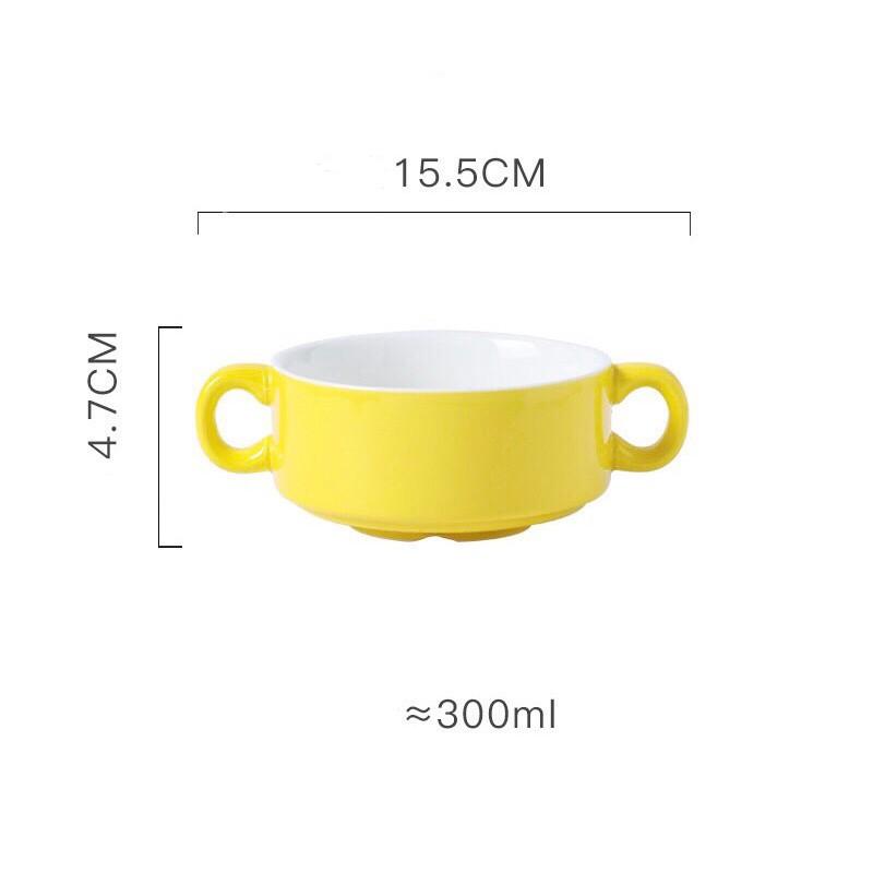 Bát ăn soup, bát chè, bát salad, bát decor món ăn có 2 quai cầm bằng gốm