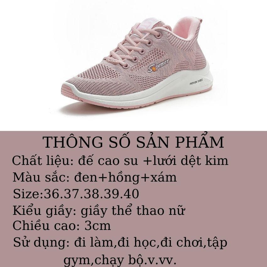 Giày Thể Thao Nữ Cao Cấp Kiểu Dáng Hàn Quốc Năng Động Cá Tính Êm Chân Thoáng Khí Sử Dụng Đi Làm,Chạy Bộ,Tập Gym GTTN19