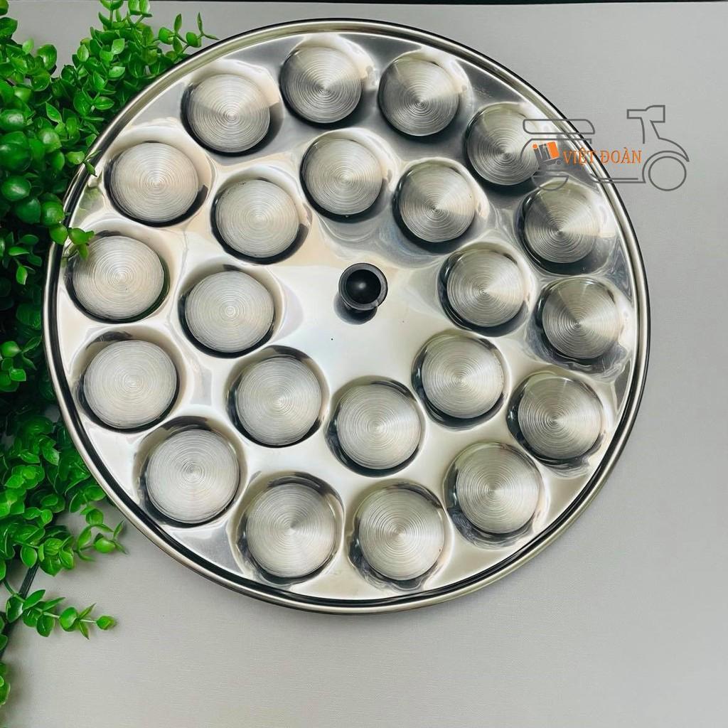 Khuôn Bánh Bèo, Bánh Bò - Inox tiện lợi có nút cầm chống nóng - Nhiều Kích Cỡ