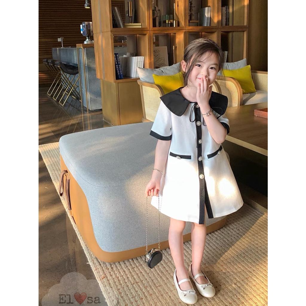 Váy bé gái thiểu thư Basic dạ hè phong cách Hàn Quốc 8-30kg XHN1065