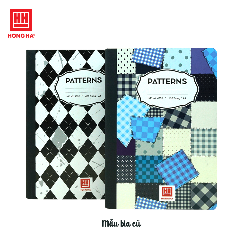 Sổ bìa bồi A4 420 trang  Hồng Hà Patterns - 4552