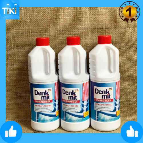 Thông cống, thông tắc làm sạch đường ống 1L DENKMIT Rohrreiniger, 1 l