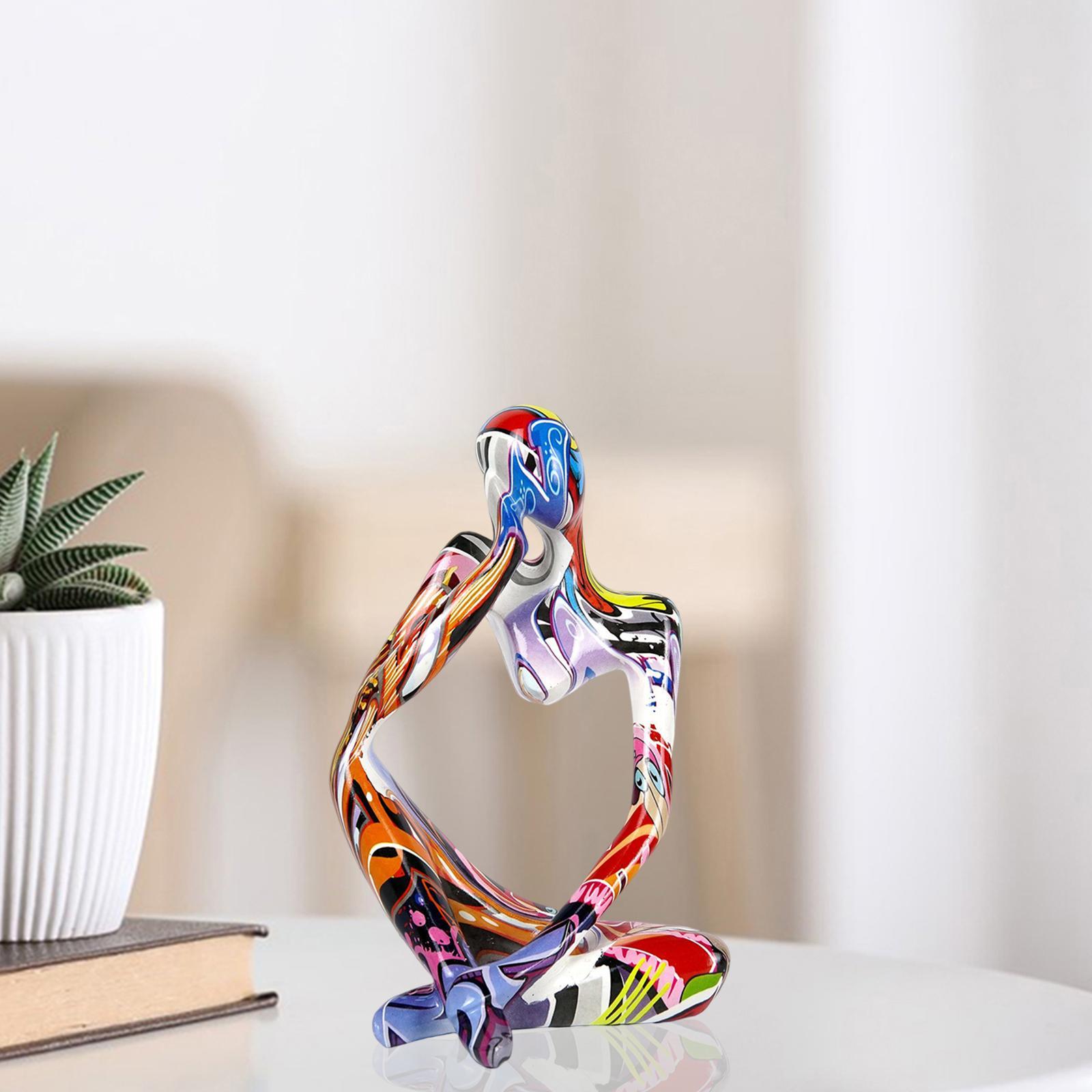 Abstract Thinker Statue Ornament Art Decorative Craft for Table Party