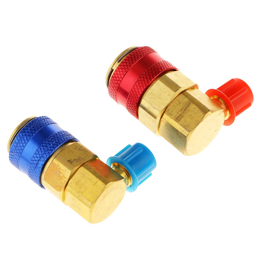 Cặp HVAC 1/4 R134a Hi Không Khí Thấp Điều Kiện Đầu Nối Nhanh Adaptors Khớp Nối Bộ