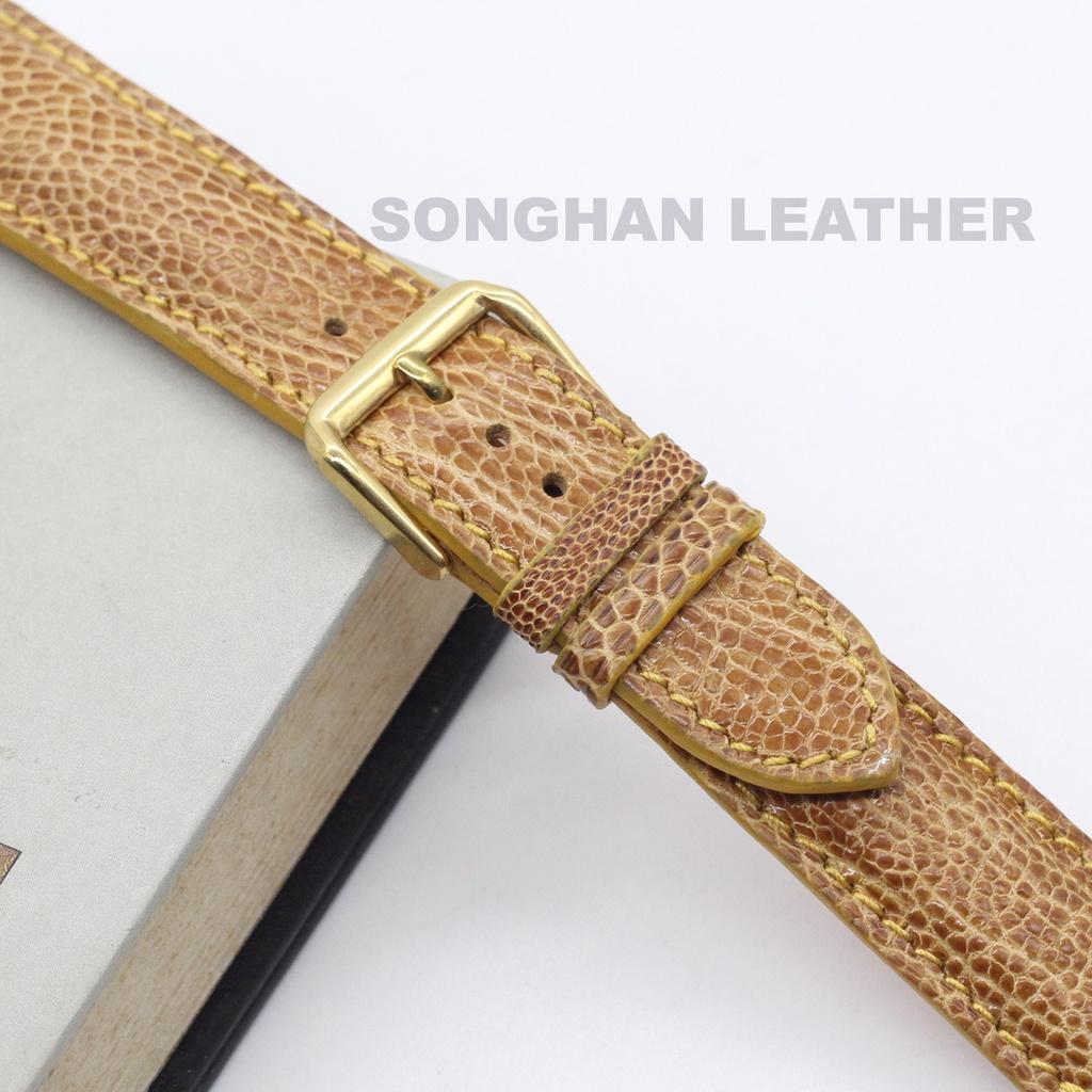 Dây Đồng Hồ.Dây Da Đà Điểu Gắn Chốt Thông Minh Kèm Khóa Kim Cao Cấp Chính Hãng Songhan Leather.Nhiều Size, Nhiều Màu.BẢO HÀNH 6 THÁNG