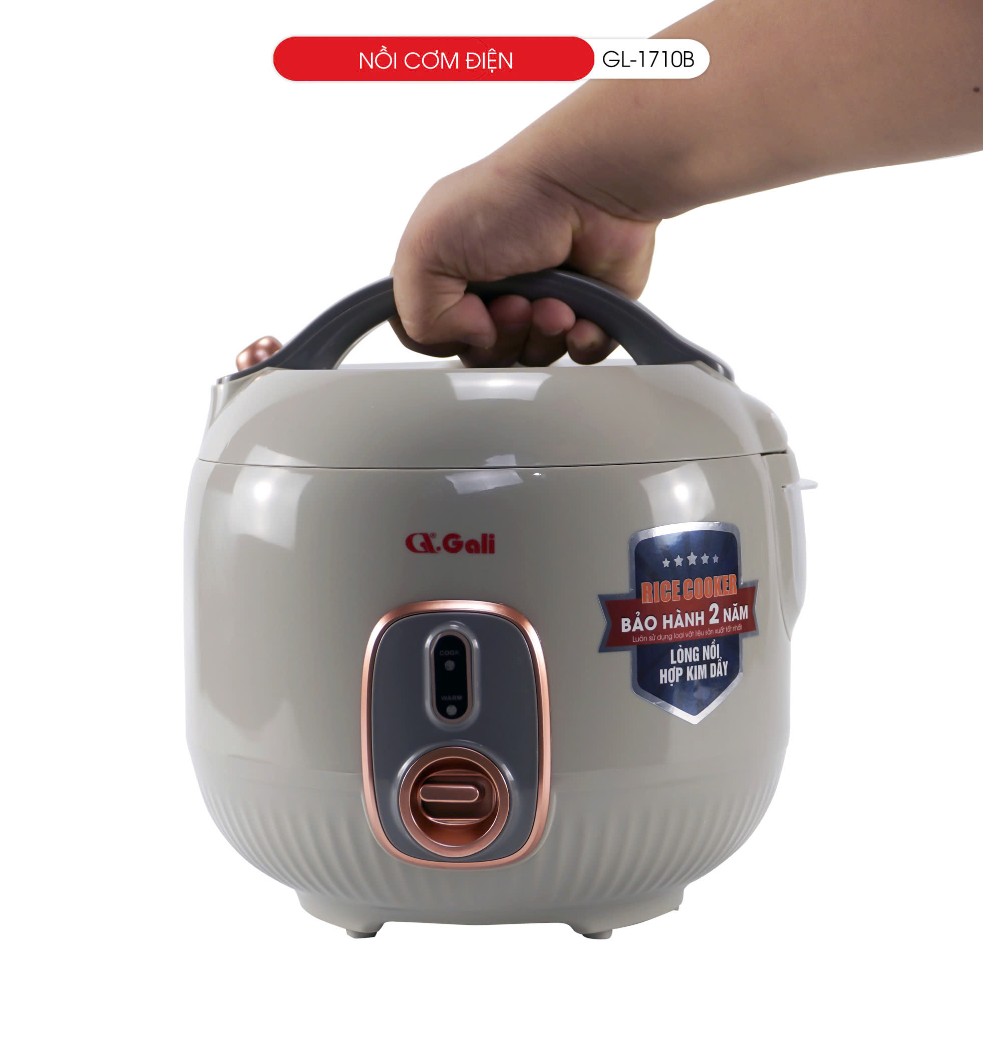 Nồi cơm điện Gali GL-1710B 1 lít. Hàng chính hãng, bảo hành 24 tháng.