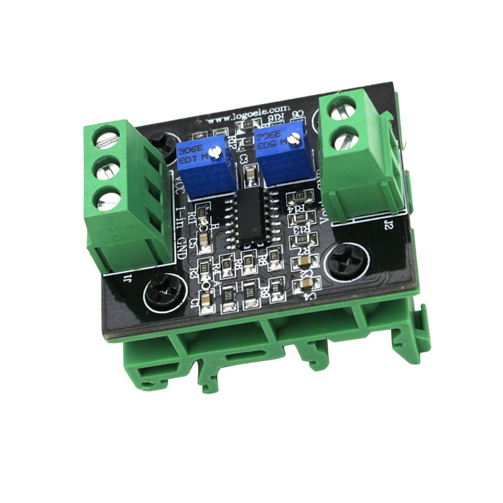 2xCurrent to Voltage Isolation Transmitter Signal Converter 4-20mA to 0-10V